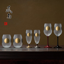 Japanese native ADERIA Sun Moon Glass couple wine glass set S6254 S6254
