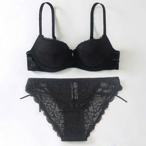 Милый кружевной черный цветной ультратонкий дышащий бюстгалтер со стальными косточками