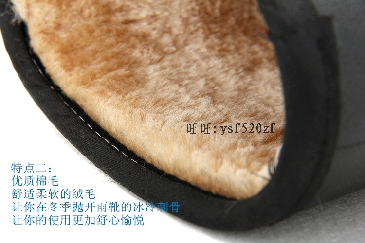 Giày ba lỗ nữ dày cộng với nhung một đôi giày đi mưa ấm áp Giày nước cotton dày cỡ nhỏ nữ đi mưa cao su Giày chống trượt tuyết ủng đi mưa cao cổ