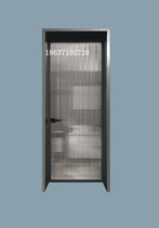 Customized aluminum magnesium titanium magnesium alloy narrow frame minimalist swing door Mercury gray double bag fine frame set swing door