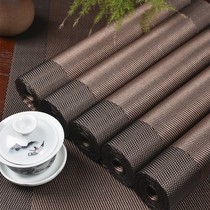 PVC tea mat waterproof and mildewproof table flag tea mat tea cloth household tablecloth Plastic tea flag Chinese Zen teapot mat