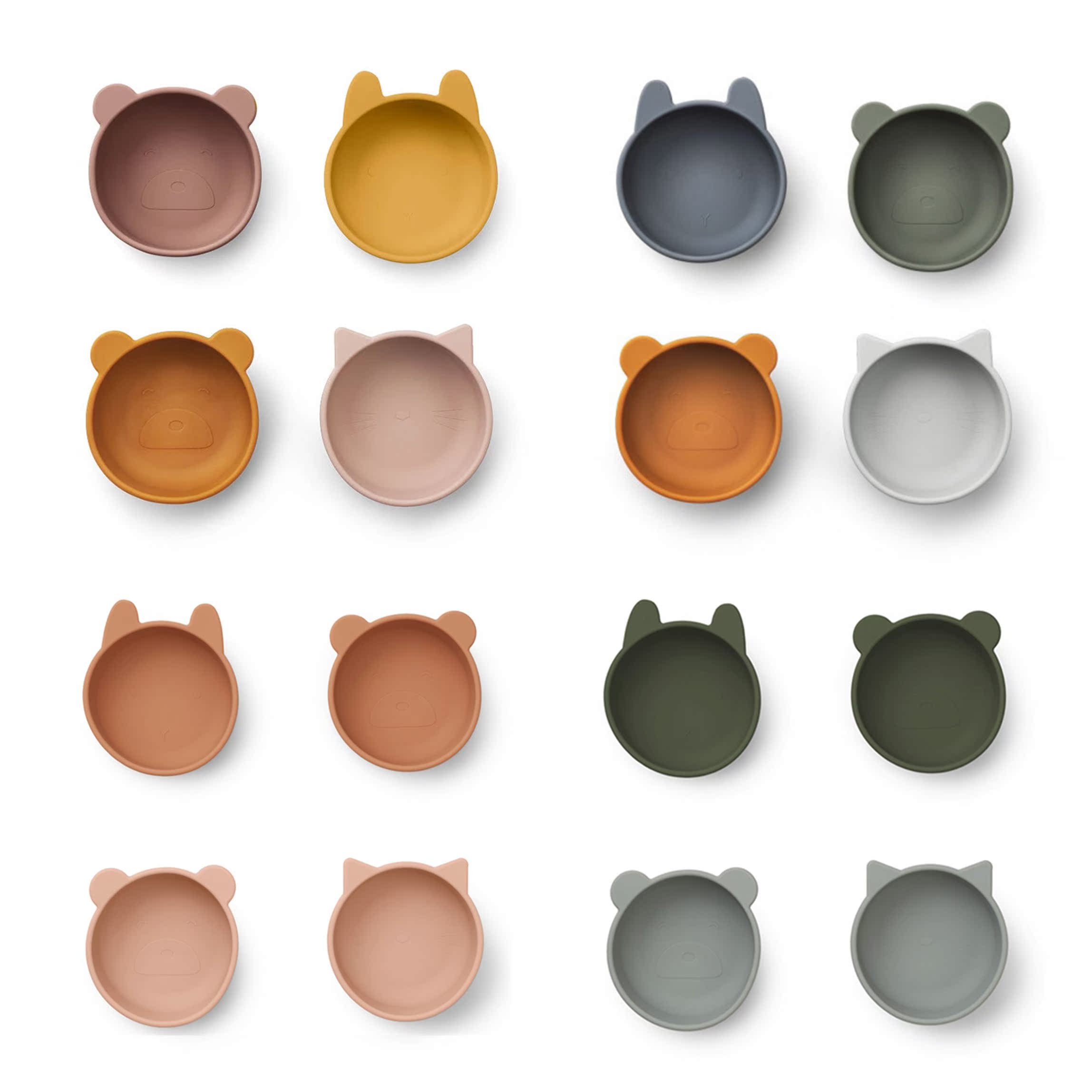 The flawless goods pick up the drain (2)) Danish Liewood Silicone Bowl Deputy Food Bowl small animal ears anti-fall and no change