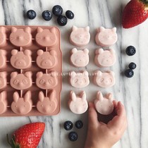 Danish liewood silicone ice grid DIY mold cute animal shape Ice Cube baking mold