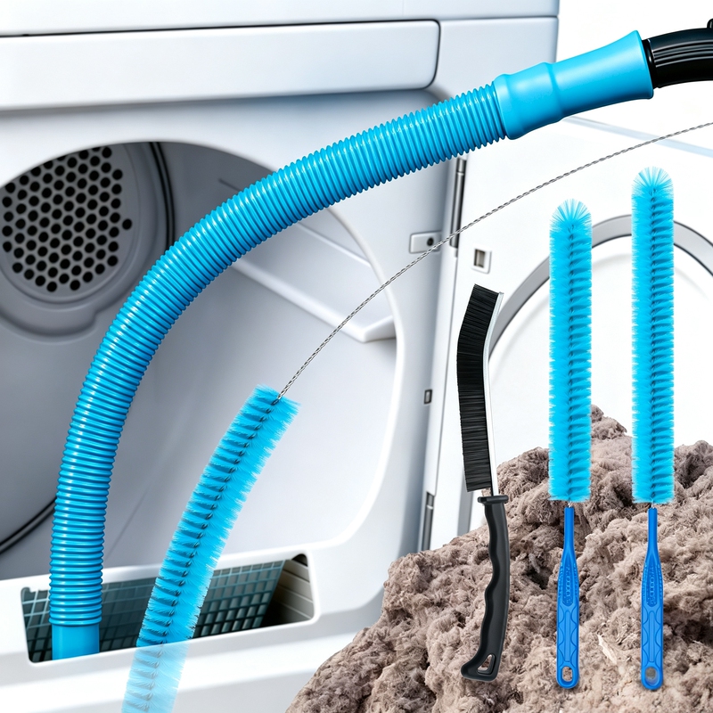 Daily Necessities Vacuum Cleaner Vent Cleaning Brush Set Long Brush Dryer Hose Lint Remover Five-Piece Set