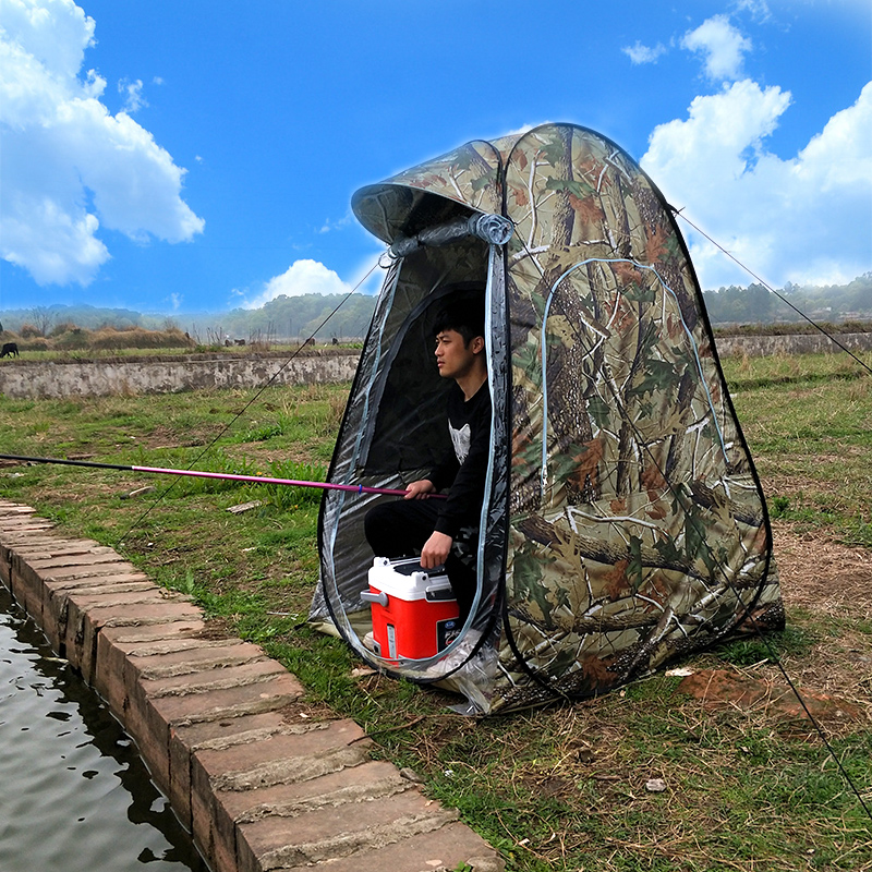 Fishing tent anti-mosquito warm sunscreen single rainproof windproof outdoor small tent (removable bottom)