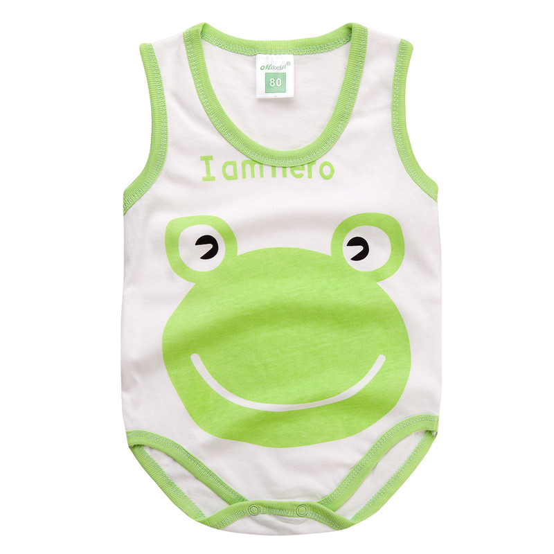 Mùa hè nam giới và phụ nữ bé jumpsuit bé túi rắm bé tam giác quần áo ngắn tay áo jumpsuit 0-1 tuổi body chip cho bé sơ sinh