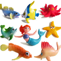 Simulated marine animal model toy shark crocodile sea turtle dolphin octopus tropical fish