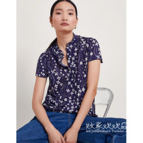 UK 05 02 Famous brand MS womens new fashion floral short-sleeved comfortable and versatile shirt