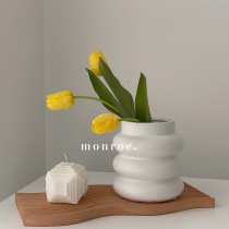 MONROE dream deer studio white ceramic vase Nordic flower arrangement home furnishings restaurant model room soft