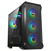 First Horse Small Tank Tempered Glass Side Computer Game Business Office Small Case Front Hole Mesh Panel