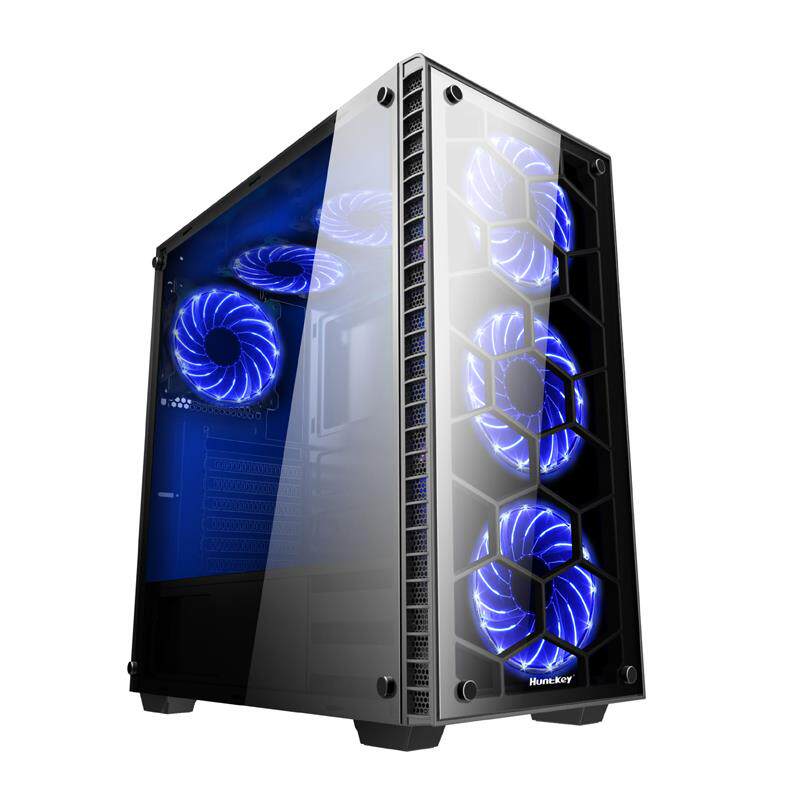 Huntkey GX600P full side transparent desktop computer water-cooled game back line main case