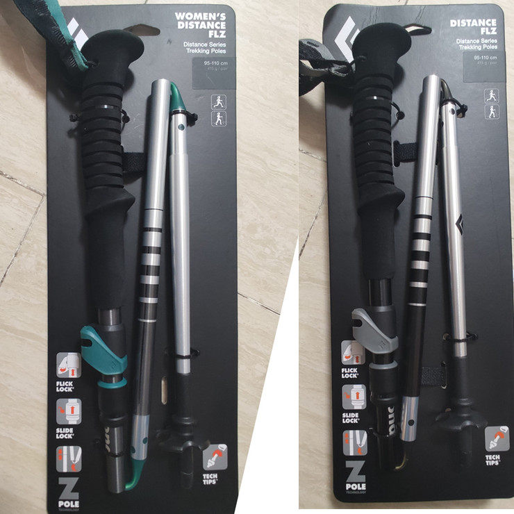 Black Diamond BD Climbing Stick 112206 Aluminum alloy 112207 Folding Z Character Cross-country Running Foot 112208