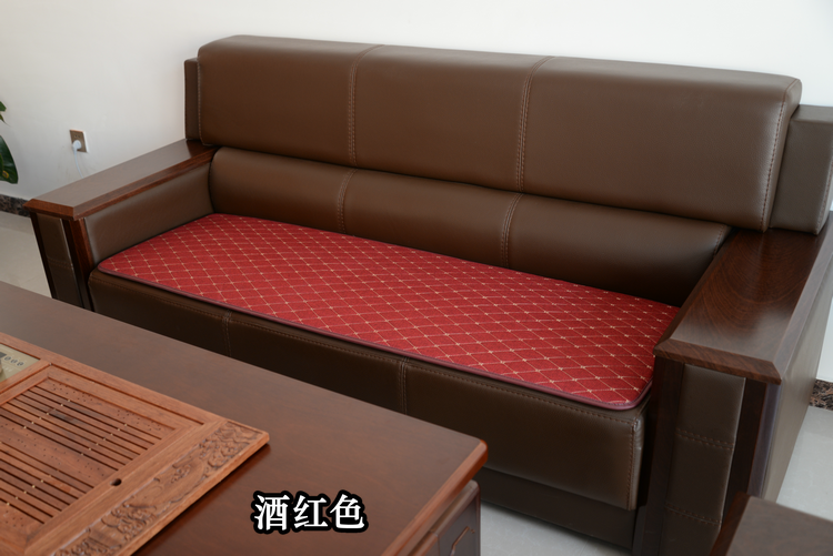 Tùy chỉnh sofa đệm đệm văn phòng bốn mùa phổ đệm lanh cửa sổ bay đệm da rắn gỗ sofa bìa trượt