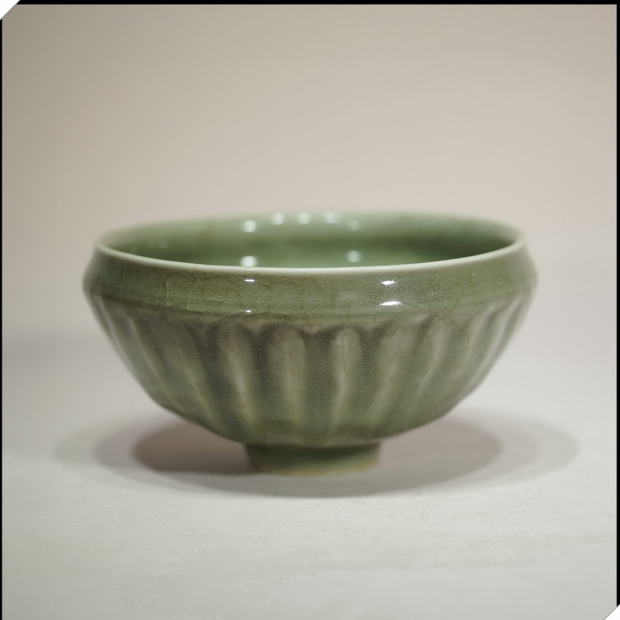 宋時代龍泉窯蓮弁紋碗 ☆【YB】古玩骨董GF40 元龍泉窯