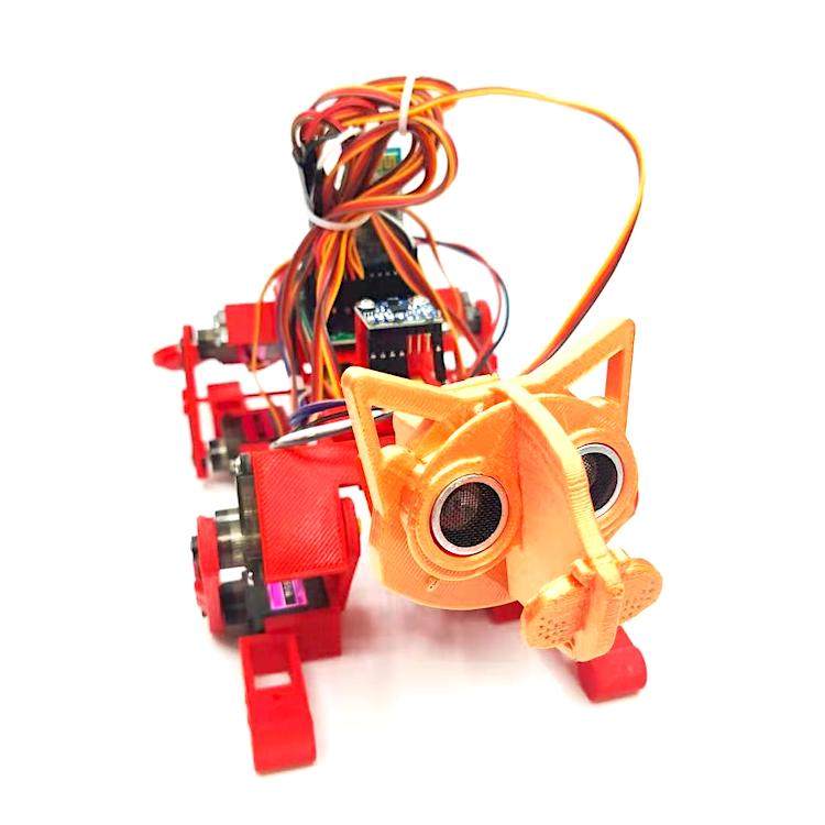 3D打印源文件OpenCat猫形机器人STL文件可打印机器人编程用模型