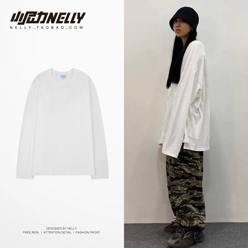 Трендовый лонгслив подходит для мужчин и женщин, демисезонная цветная футболка, приятное телу хлопковое термобелье, оверсайз