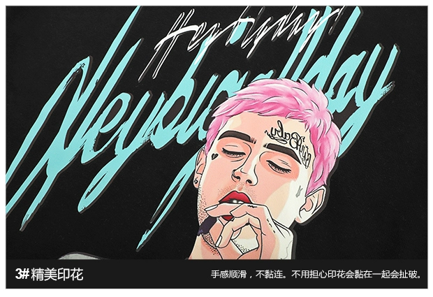 Màu tím thương hiệu áo len trùm đầu nam hiphop Châu Âu và Hoa Kỳ đường phố hip hop thương hiệu mùa xuân và mùa thu mô hình những người yêu thích quá khổ