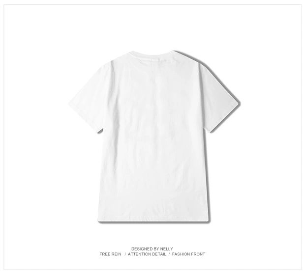 INS Hàn Quốc đường phố đỏ nhúm miệng trẻ em nam nữ đôi lỏng lẻo chân dung đầu hip hop với cùng một đoạn áo thun tay ngắn thủy triều