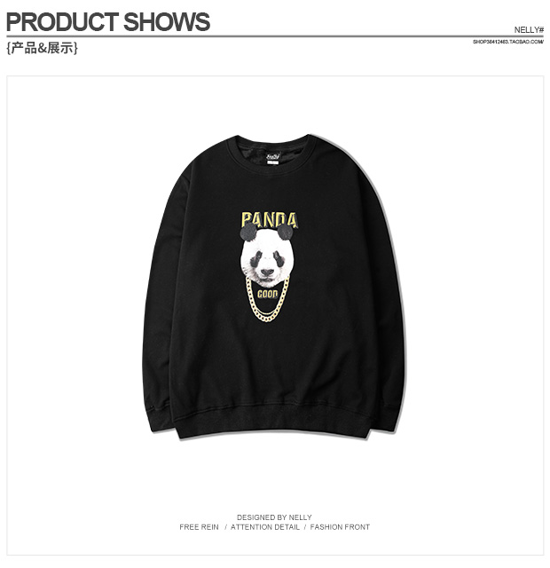 Ulzzang rap retro ván trượt chết bay thương hiệu gốc phim hoạt hình vẻ đẹp thủy triều đen tròn cổ áo len đôi nam nữ áo len dài tay