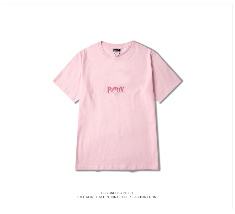 Hip hop ngắn tay T-Shirt nam giới và phụ nữ thời trang đường phố đường phố nửa tay áo lỏng Harajuku xu hướng graffiti letter in ấn cặp vợ chồng sinh viên