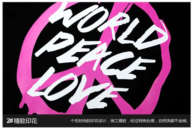 Thương hiệu thời trang đường phố châu Âu và Mỹ gốc hip hop graffiti thư hòa bình in áo thun ngắn tay nam và nữ áo thun nửa tay mùa hè tee áo thun có cổ nam