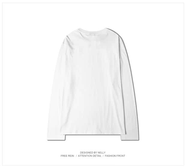 High Street Hip Hop phiên bản Hàn Quốc của nam triều dài tay cá tính thương hiệu thủy triều châu Âu và Hoa Kỳ áo len lỏng áo thun nam và nữ xu hướng quần áo áo phông dài tay