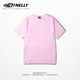 Harajuku loose T -shirt men and women BF wild simple round neck short -sleeved spring and summer solid color mid -length basal bottom shirt