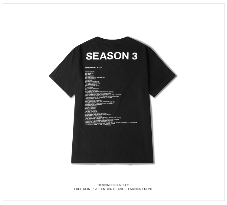 New Diablo High Street Tide thương hiệu SEASON 3 OVERSIZE Người Đàn Ông Mới và Phụ Nữ Vài Ngắn Tay Áo T-Shirt Vài Nửa Tay Áo