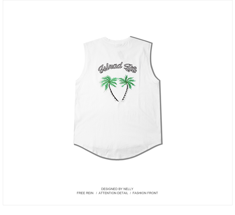 Tide thương hiệu mùa hè thường vest nam cotton không tay t-shirt Hàn Quốc phiên bản của thể thao lỏng vest in thư vest triều