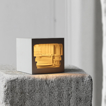Nongguo original concert hall night light building concrete designer creative cement ornaments Nordic bedside lamp