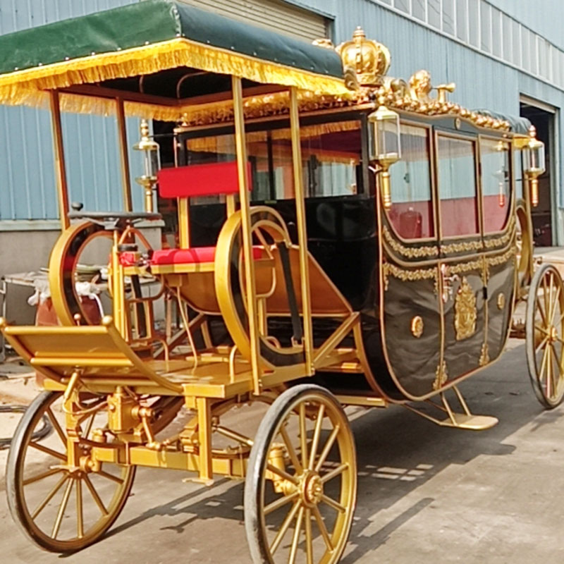 Electric Royal Carriage European Style Sightseeing Cinderella Charging Carriage Wedding Film and Television Landscape Outdoor Swing Can Be Seated for Rental