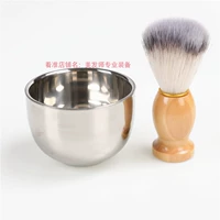 Круглая миска + щетка для бороды.