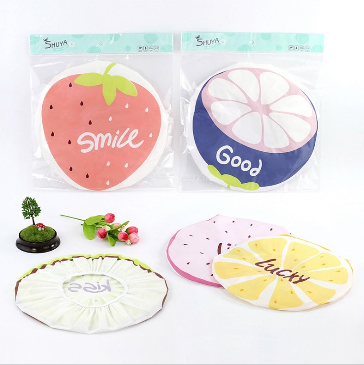 Cute Fruit Cartoon Bath Bath Cap Waterproof Bath Cap Wash Head Hat Kitchen Saute Anti Oil Smoke Hat-Taobao