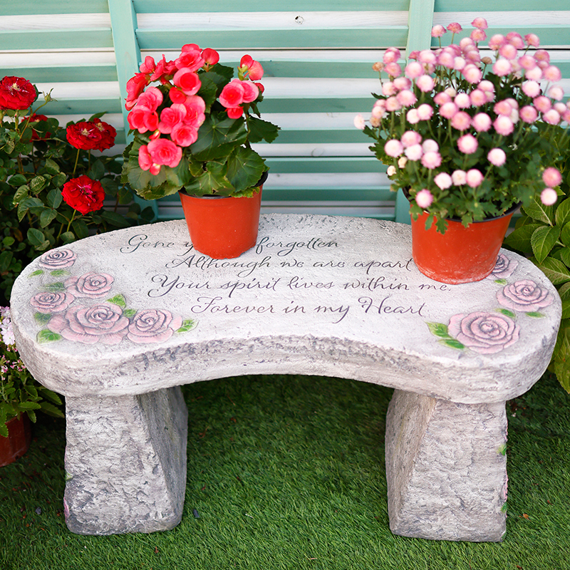 Creative Garden Flower Pot Base, Garden Balcony Flower Stand, Artistic Imitation Stone Bench, Stool, Bed and Breakfast Decoration Ornaments