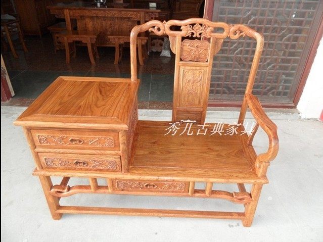 Red wood phone tea table high in left and right direction all with phone casual chair Ming and Qing Classical Furniture Sofa chair