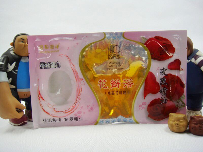 20 Bag Spa Marine Three-in-one Silk Protein Honey Nourishing Petal Bath Rose Essential Oil Milk Cream