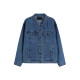 GULUWOSTUDIOS American retro street loose bf style oversize blue denim jacket