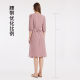 Gloria pink French dress spring and summer popular temperament women's slightly fat slimming fashion a-line tea break skirt