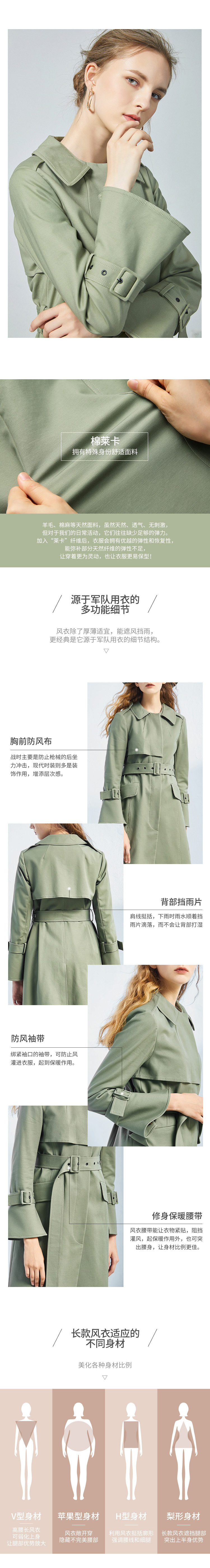 Trench pour femme GLORIA    en Coton en Coton - Ref 3227061 Image 8