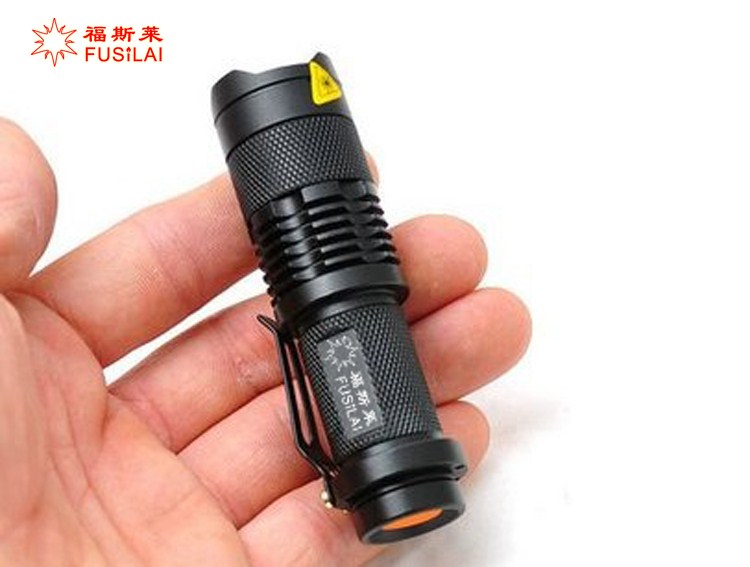Fosle Bright Light Flashlight CREE Home Charge Focusing Small Flashlight Q5 LED Mini Bright Light Torch