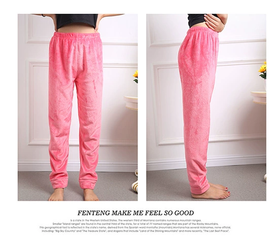 Flannel Pyjama Quần nhung nữ mùa thu và mùa đông dày Quần rộng Kích thước lớn Quần ấm co lại có thể mặc quần tây nữ đẹp
