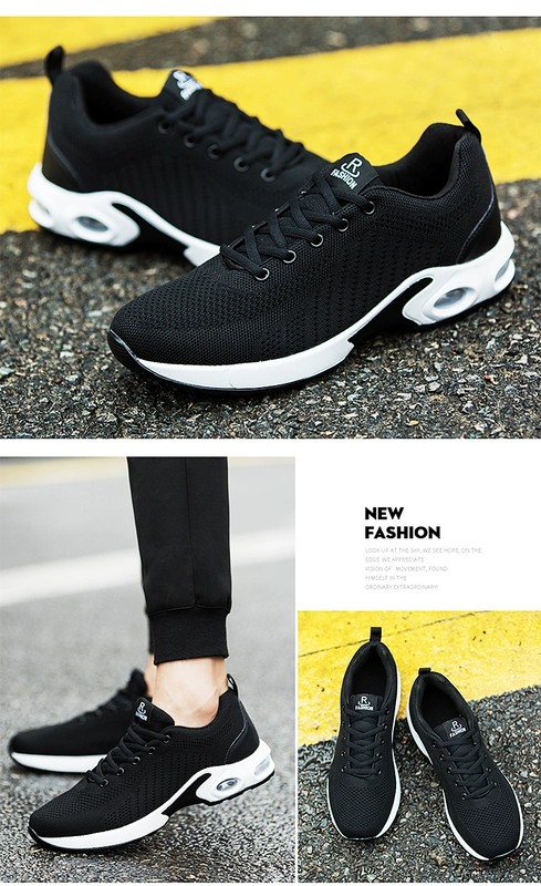 Mùa hè mới kéo trở lại của nam giới giày lưới breathable sneakers đệm đệm sốc giày chạy sinh viên bình thường giày du lịch nam