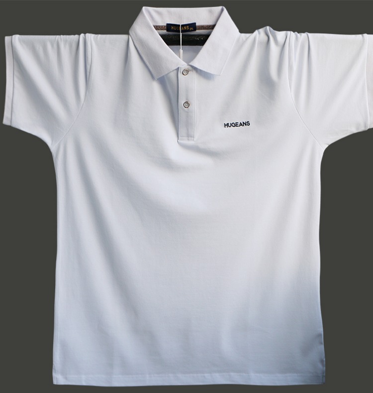Áo sơ mi cổ áo thun nam ngắn tay mùa hè ve áo nửa tay áo thun cotton nam chất béo polo cộng với phân bón XL áo thun burberry