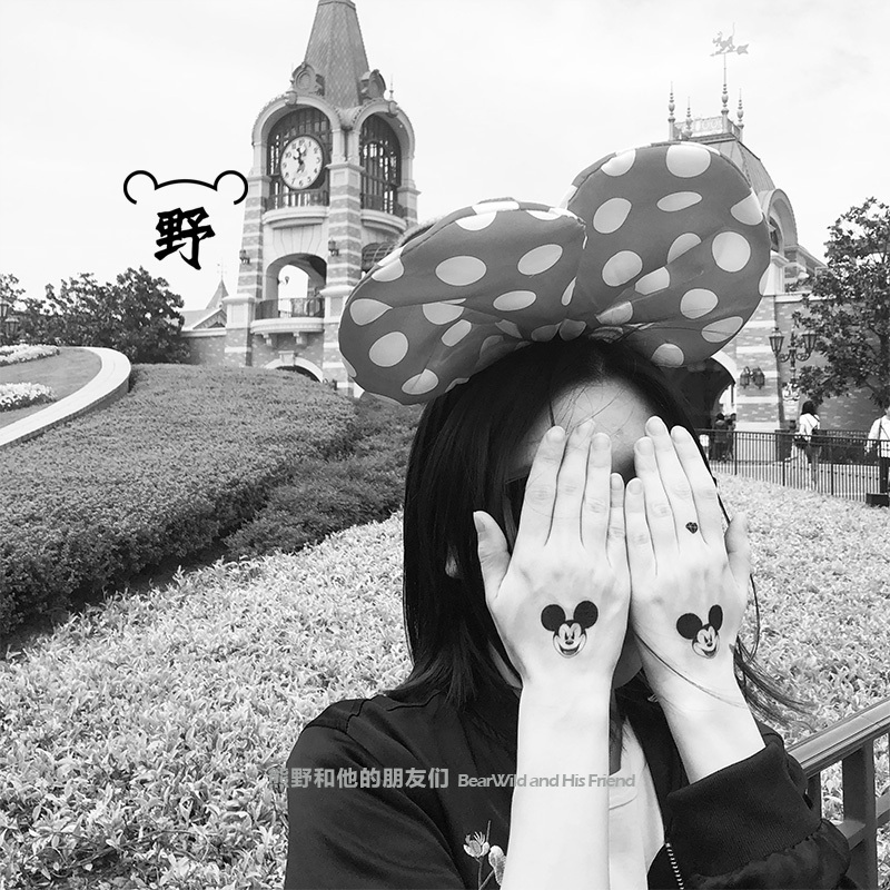 Kumano |   Evil Mickey Takes You to Disney, Instagram-Style Artistic Girl Minnie Waterproof Tattoo Stickers.