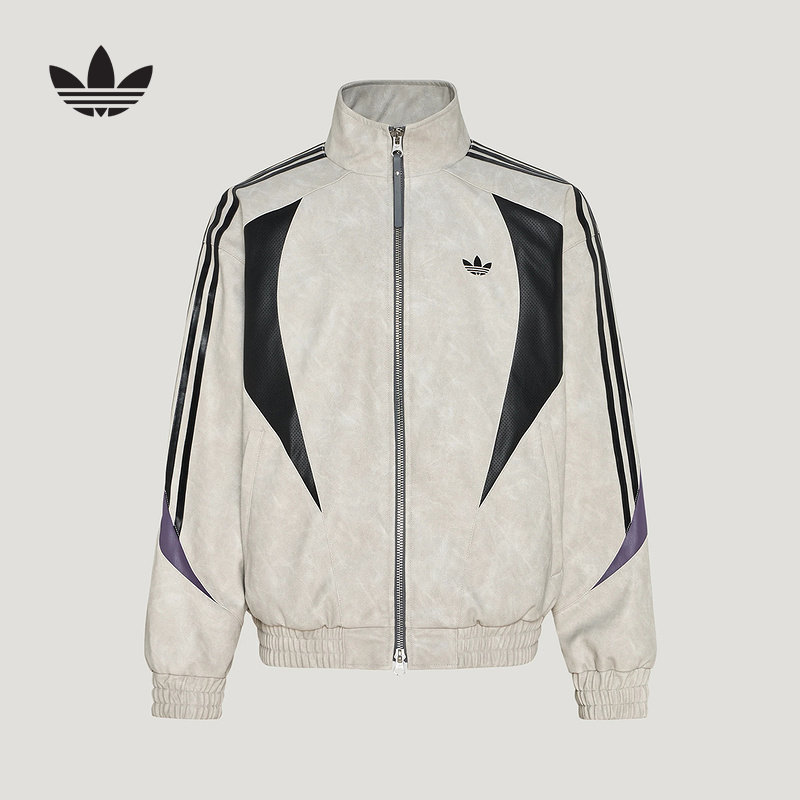 Wang Hedi's Same Style Adidas Adidas Trefoil Men's Stand-Up Collar Sports Casual Jacket Kx0814 Wang Hedi's Same Style Adidas Adidas Trefoil Men's Stand-Up Collar Sports Casual Jacket Kx0814