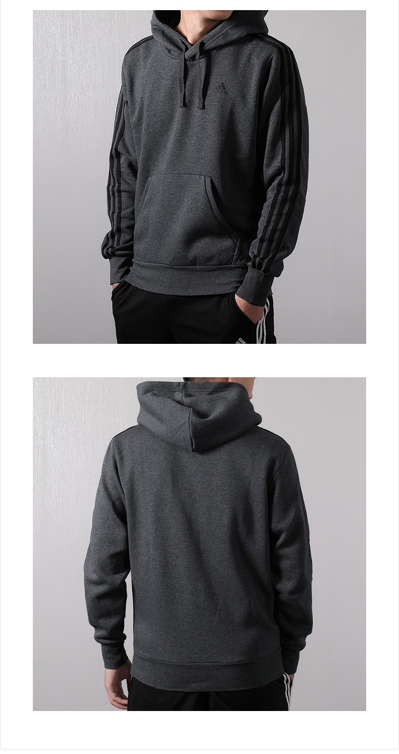 Adidas adidas nam 2019 mùa xuân áo thun thể thao đan cộng với áo len trùm đầu nhung BR3588 áo nỉ sweater