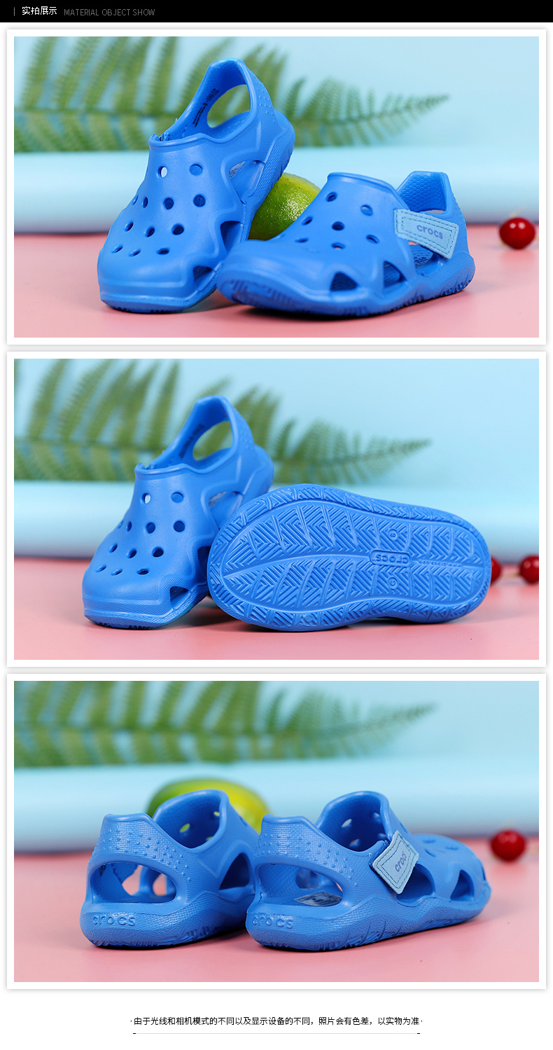 Crocs card Luo Chi giày bé trai và bé gái 2019 hè mới lội sóng lỗ giày dép và dép 204021 - Giày dép trẻ em / Giầy trẻ giày sneaker trẻ em