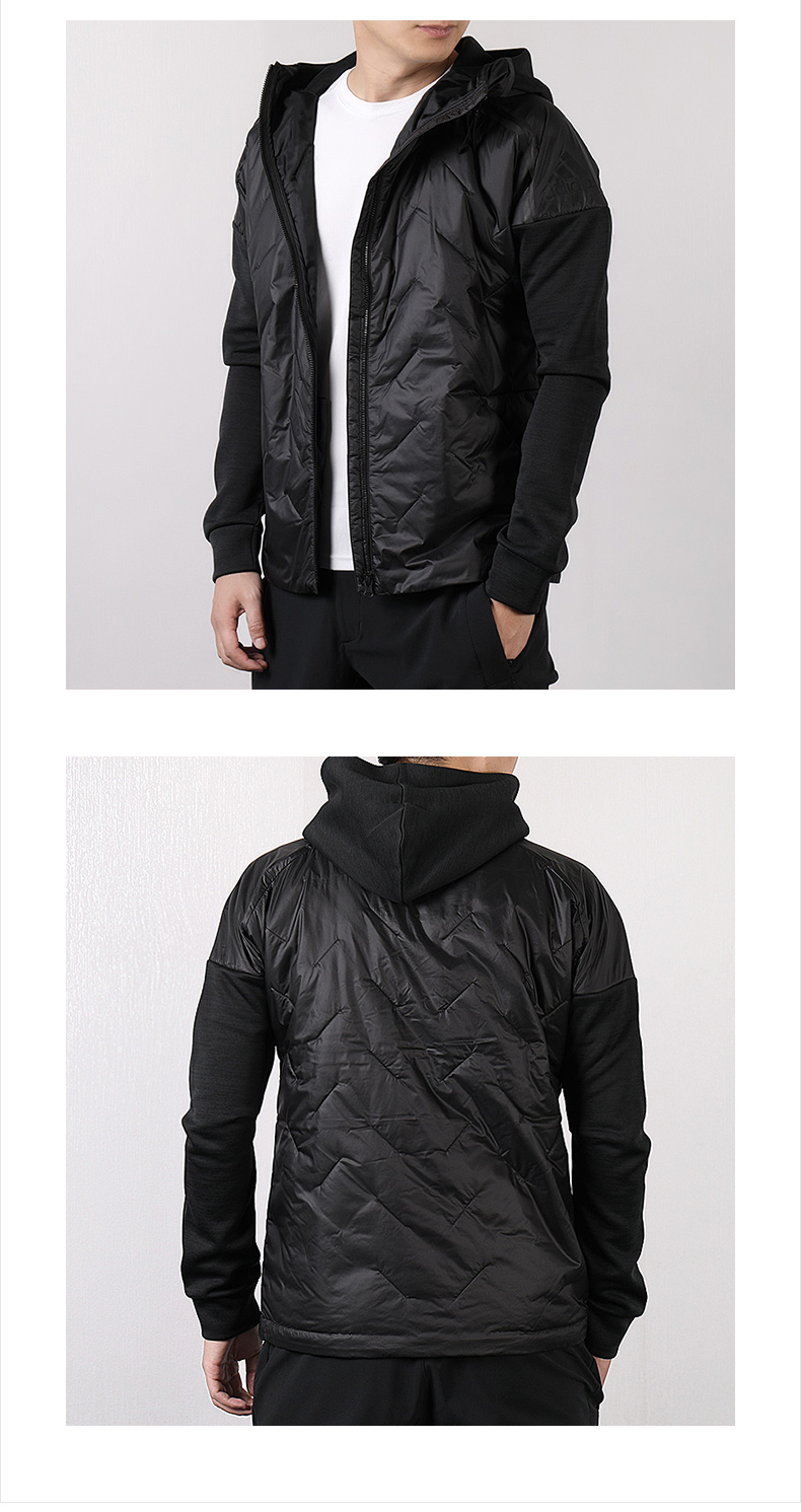 Áo khoác thể thao nam Adidas / Adidas nam 2019 mùa xuân mới thể thao áo gió cotton ấm áp CY8616 - Quần áo độn bông thể thao áo phao nam cao cấp