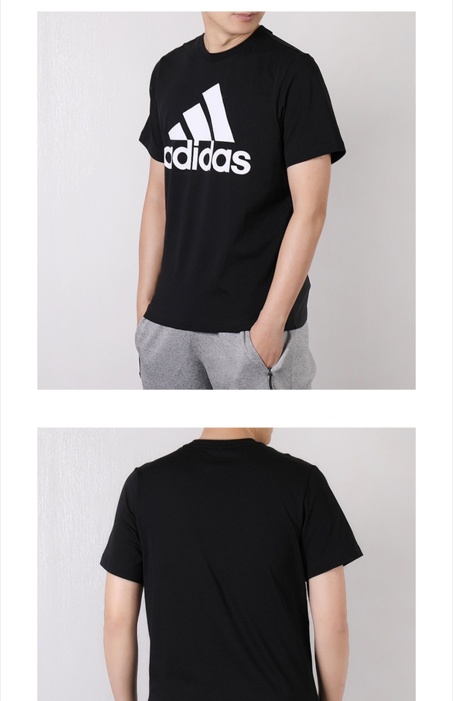 Adidas nam 2019 hè mới thể thao ngắn tay cổ tròn rộng thoáng khí áo thun giản dị DN8359 - Áo phông thể thao tank top nam