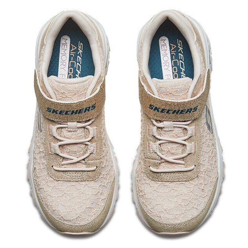 Giày nữ SKECHERS 2019 mùa thu mới ren khâu giày gấu trúc Giày thể thao thoáng khí Velcro - Giày dép trẻ em / Giầy trẻ giày em bé
